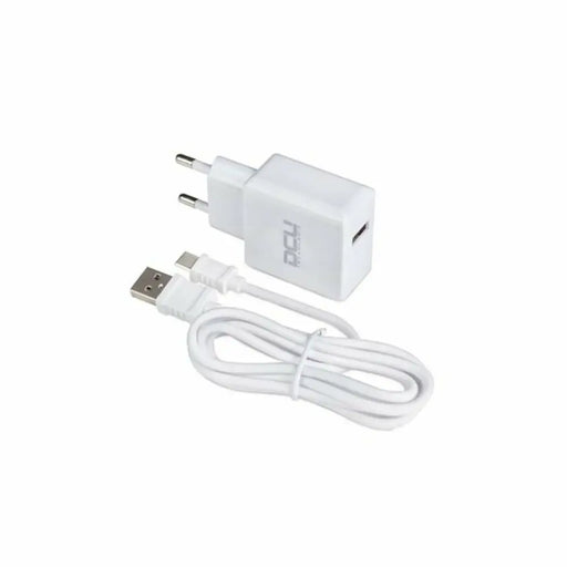 Зарядно за стена + Кабел USB A към USB C DCU 66826 Бял (1 m)