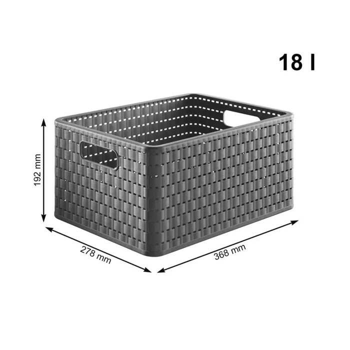 ПЛАСТМАСОВ ШКАФ 3 НИВА COUNTRY АНТРАЦИТ ROTHO