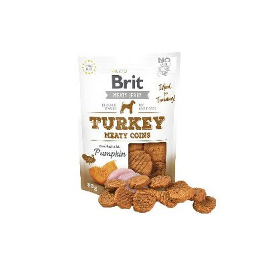 Brit Jerky Turkey Meaty Coins - Turkey - Puppy Snack - 80 гр