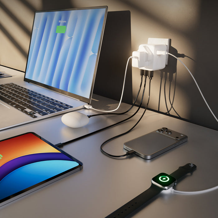 Универсален адаптер за пътуване с USB-A и 2x USB-C P
