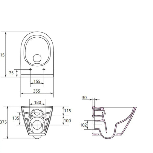 ВИСЯЩА ТОАЛЕТНА ЧИНИЯ КОМПЛЕКТ СЪС СЕДАЛКА CERSANIT ECO OVAL