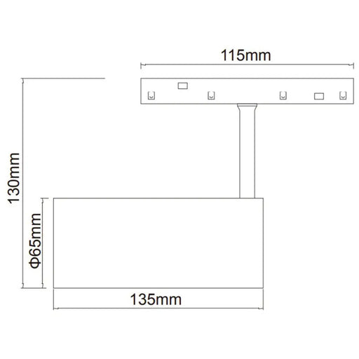 LED СПОТ 20W 4000K ЗА МАГНИТНО-РЕЛСОВ МОНТАЖ ЧЕРЕН VITO