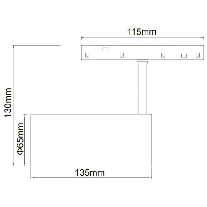 LED СПОТ 20W 4000K ЗА МАГНИТНО-РЕЛСОВ МОНТАЖ ЧЕРЕН VITO