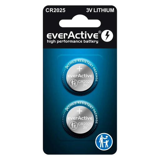 Литиева батерия mini everActive CR2025 - блистер 2 бр.