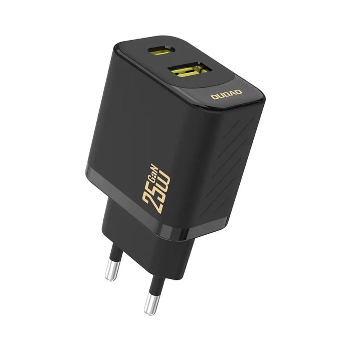 Зарядно устройство Dudao A26T GaN 25W USB-A USB-C - черно