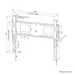 Стойка за стена Neomounts Level-750 (XL 125 kg стойка