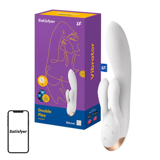 Вибратор Satisfyer Double Flex с приложение бял