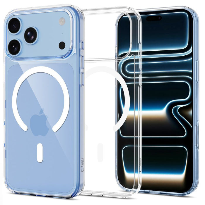 Кейс Tech-Protect FlexAir Hybrid MagSafe + Tech-Protect Glass Fit+ 2 броя закалено стъкло за iPhone 18 Pro Max / 17 Pro Max - прозрачен