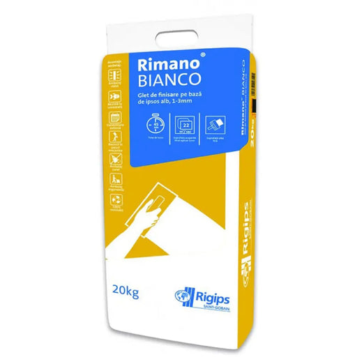 ГИПСОВА ШПАКЛОВКА RIGIPS RIMANO BIANKO от 1 до 5MM 20KG
