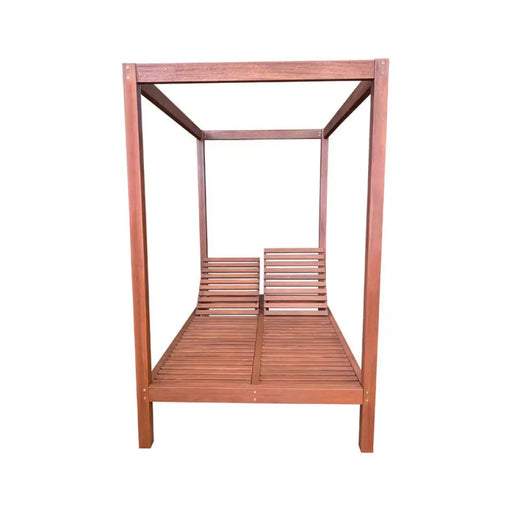 ГРАДИНСКИ ШЕЗЛОНГ ДВОЙКА С БЕСЕДКА MERANTI 210X134X212