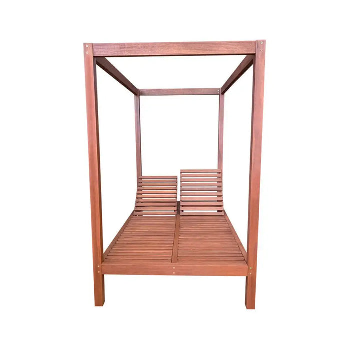 ГРАДИНСКИ ШЕЗЛОНГ ДВОЙКА С БЕСЕДКА MERANTI 210X134X212