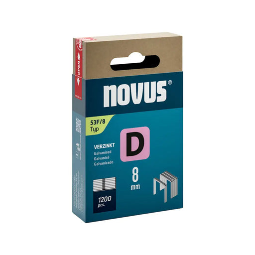 СКОБИ ЗА ТАКЕР ТИП D 53F 8 ММ NOVUS 1200 БРОЯ