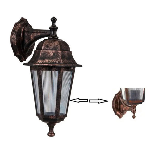 ГРАДИНСКИ ФЕНЕР ГОРЕН/ДОЛЕН НОСАЧ E27 IP44 АНТИК VITO GENOA