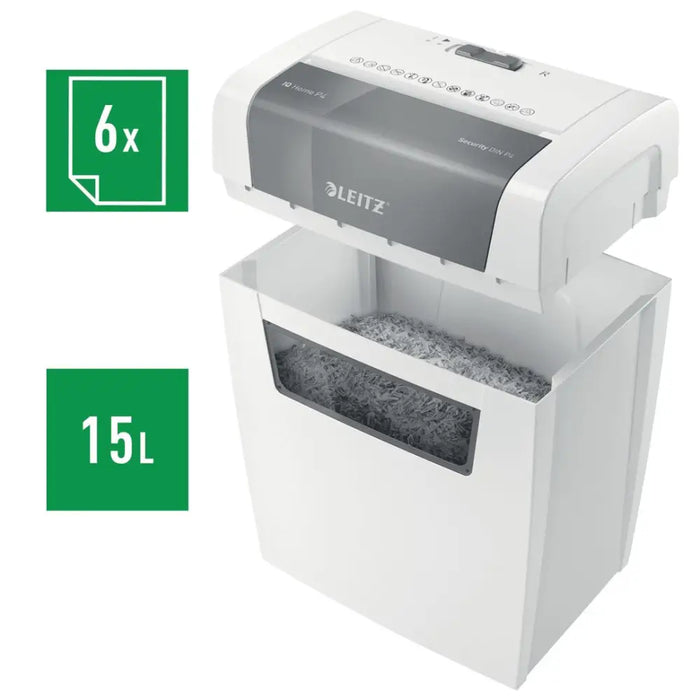 Домашен шредер Leitz IQ P4 6 листа 15 л кофа за боклук