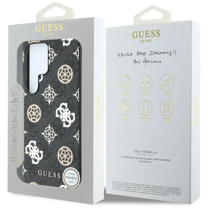 Калъф MagSafe с отпечатан цветен божур Guess 4G за Samsung