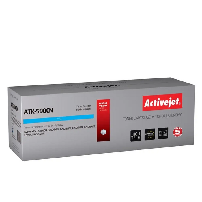 Тонер Activejet ATK-590CN (заместител за Kyocera TK-590C;