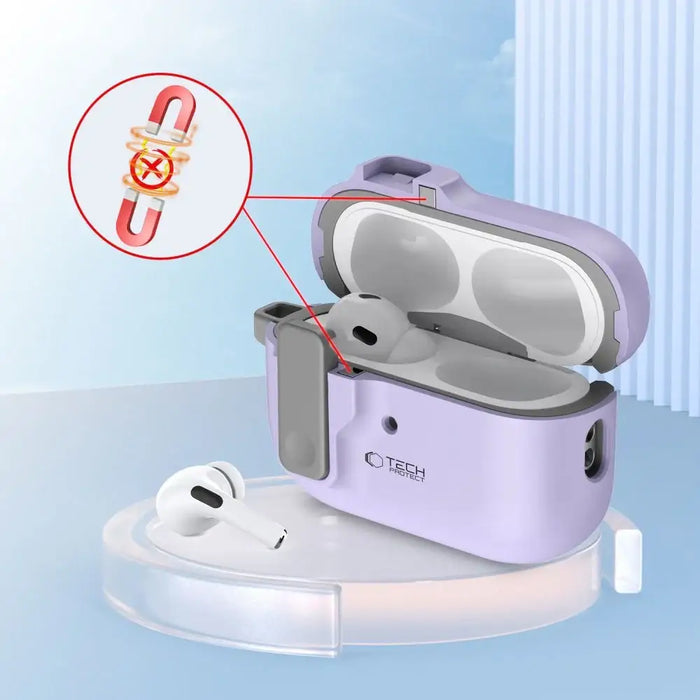 Тънък калъф Tech-Protect с карабинер за Apple AirPods Pro 1