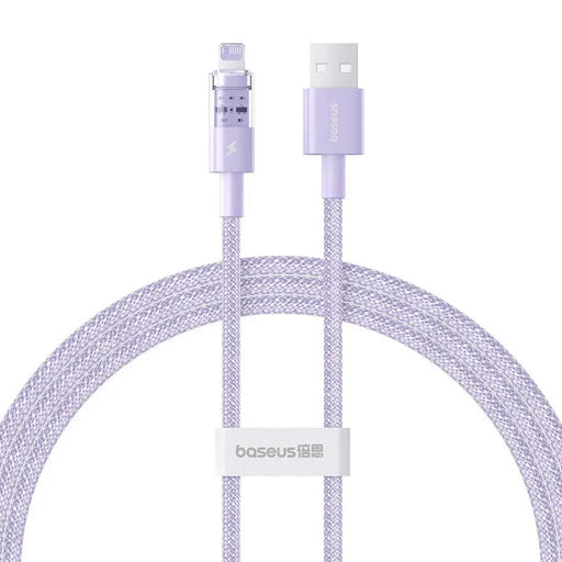 Кабел за бързо зареждане Baseus Gem USB to IP 2.4A 1 м Лилав