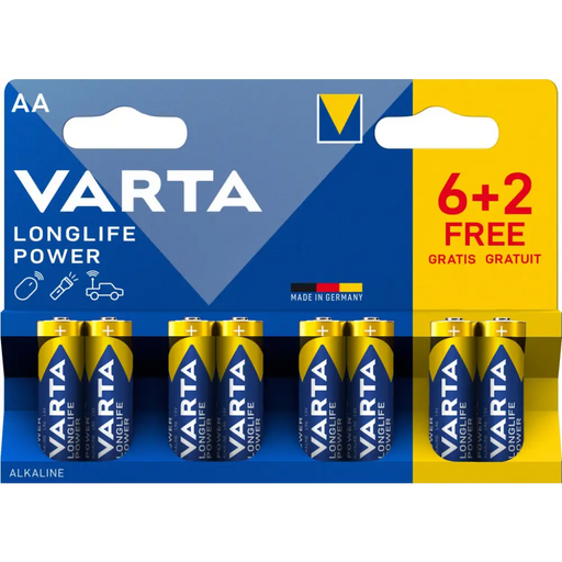 Батерии Varta LONGLIFE POWER AA BLI 8 (6 + 2)