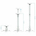 Наклонена стойка за таван за проектор TooQ PJ2012T-W 20 kg