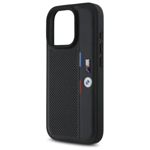 Перфориран калъф BMW M Tricolor Detail Line iPhone 16 Pro