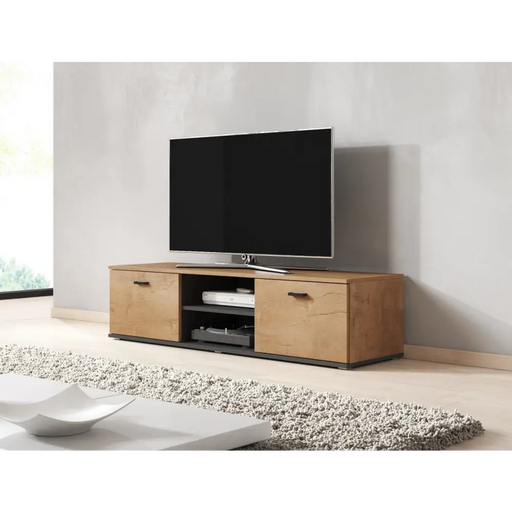Комплект SOHO 7 (шкаф RTV140 + шкаф S1 + рафтове) Дъб левкас
