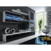 Комплект шкафове Cama LOGO II 250/42/190 бяло/черно гланц