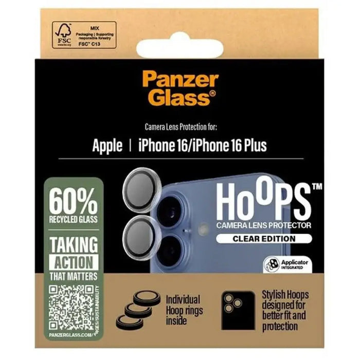 Прозрачен протектор за обектив PanzerGlass Hoops iPhone 16