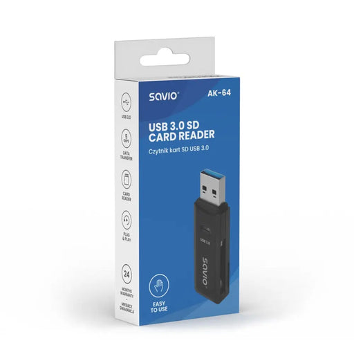 Четец на SD карти SAVIO USB 3.0 AK-64