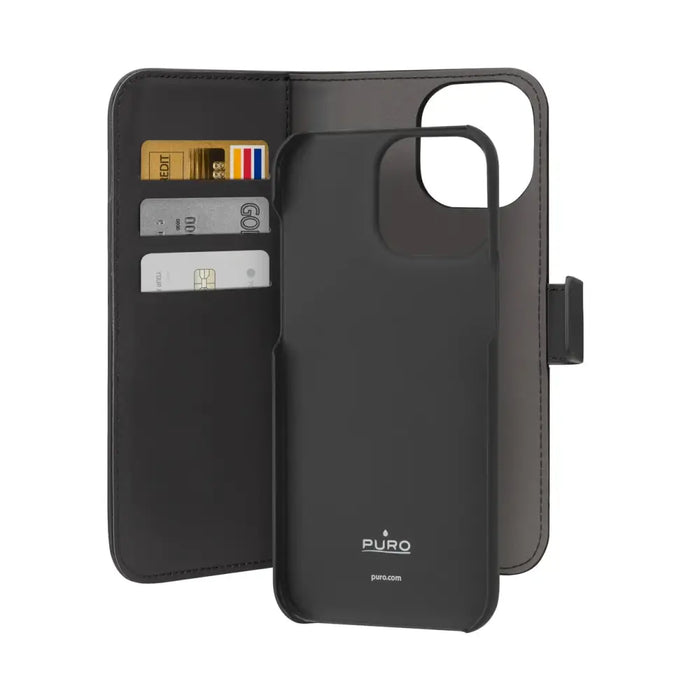 Подвижен калъф Puro Wallet MagSafe 2in1 PU кожен с капак