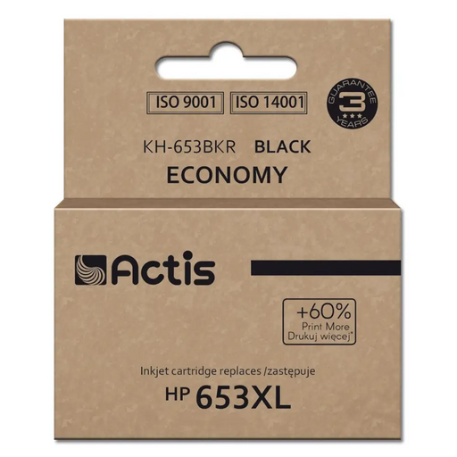 Касета с мастило Actis KH-653BKR (заместител за HP 653XL