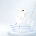 Зарядно устройство Dudao A26T GaN 25W USB-A USB-C - бяло