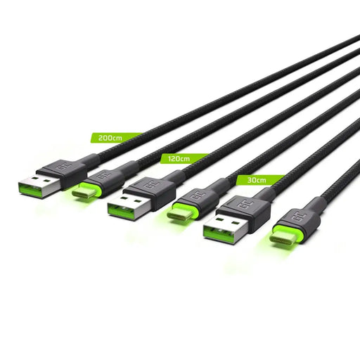Комплект зелени клетки 3x GC Ray USB-C кабел 30 см 120 см