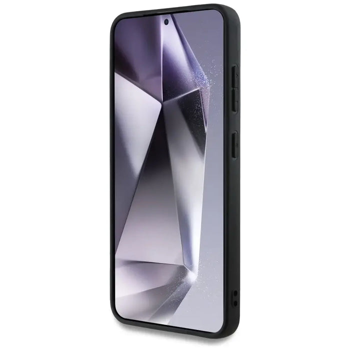 BMW кожен калъф с голям надпис за Samsung Galaxy S25