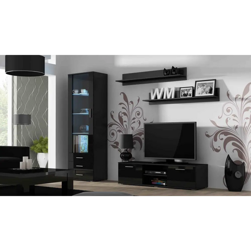 Стойка за телевизор Cama SOHO 140 черен/черен гланц