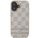 Калъф за iPhone 16 с карирана шарка и щамповани ивици DKNY