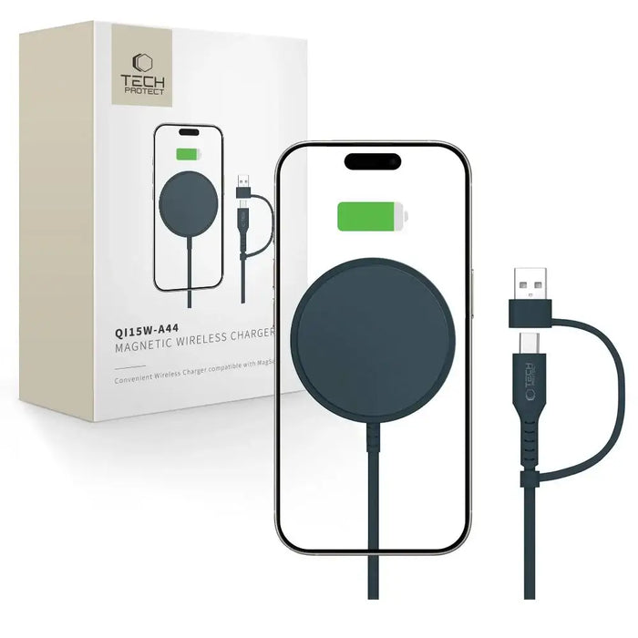Магнитно безжично зарядно Tech-Protect QI15W-A44 с MagSafe