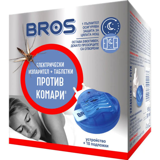ЕЛ. ИЗПАРИТЕЛ ПРОТИВ КОМАРИ С 10БР. ТАБЛЕТКИ BROS