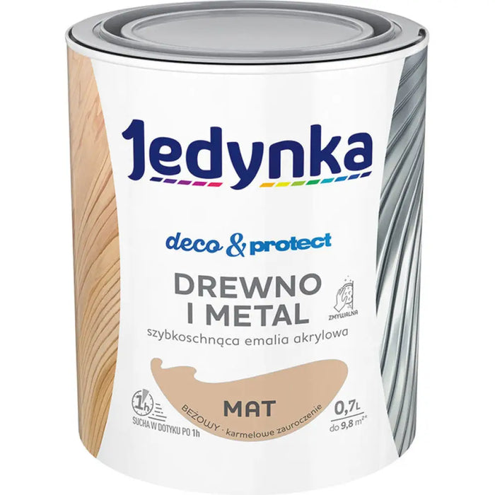 БЪРЗОСЪХНЕЩ АКРИЛЕН ЕМАЙЛЛАК БЕЖОВ МАТ 700 ML JEDYNKA