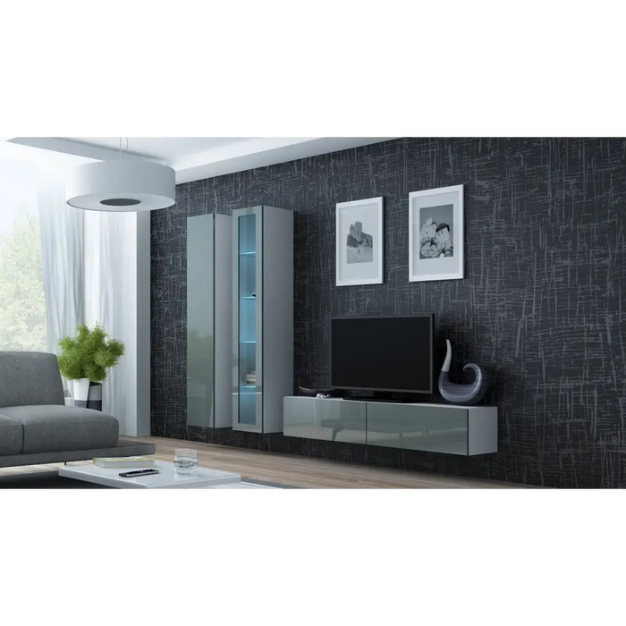 Стойка за телевизор Cama VIGO 140 30/140/40 бяло/сив гланц