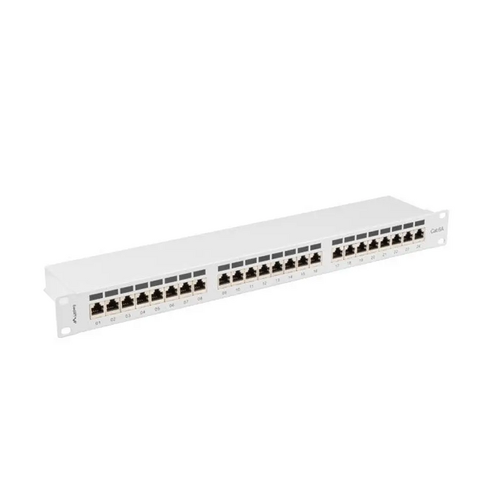 Пач панел Lanberg 24 порта 1U 19’’ CAT.6a ftp с кабелен