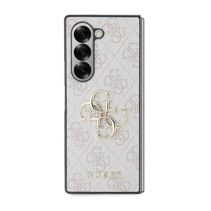 Кожен 4G метален калъф с лого Guess за Samsung Galaxy Z