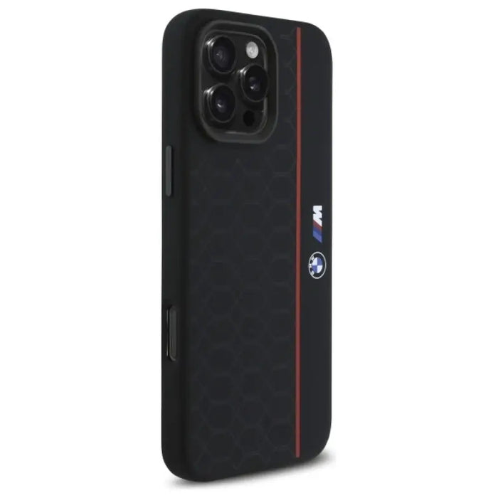 Силиконов калъф BMW Hexagon Red Line MagSafe за iPhone 16