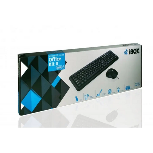 Клавиатура iBox OFFICE KIT II Включена мишка USB QWERTY