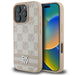 Калъф за iPhone 16 Pro с карирана шарка и щамповани ивици