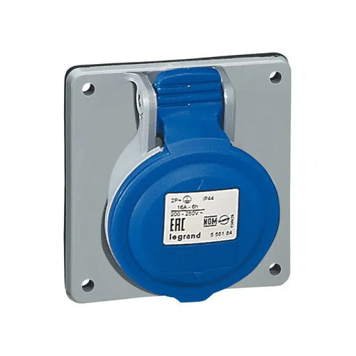 КОНТАКТ ЗА ТАБЛО IP44 2P + E 32A 220/250V LEGRAND - СИВ/СИН