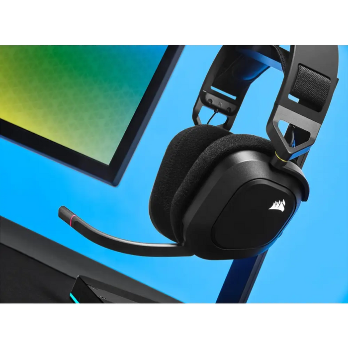 Блутут слушалки с микрофон Corsair HS80 RGB Черен