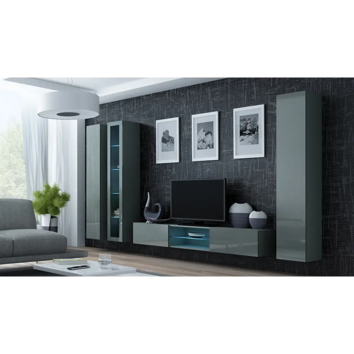 Cama Пълен шкаф VIGO ’180’ 180/40/30 сив/сив гланц