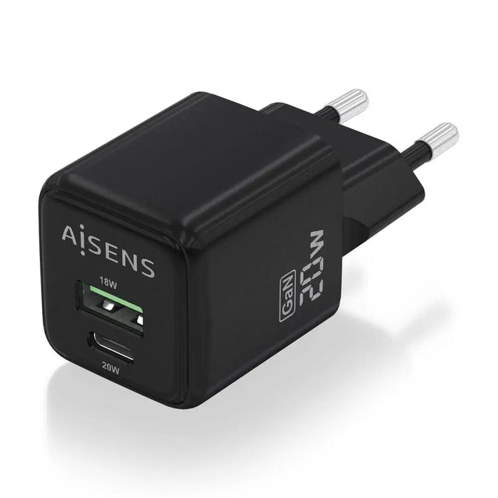 Зарядно за стена Aisens ASCH-20W2P011-BK 20 W Черен (1 броя)