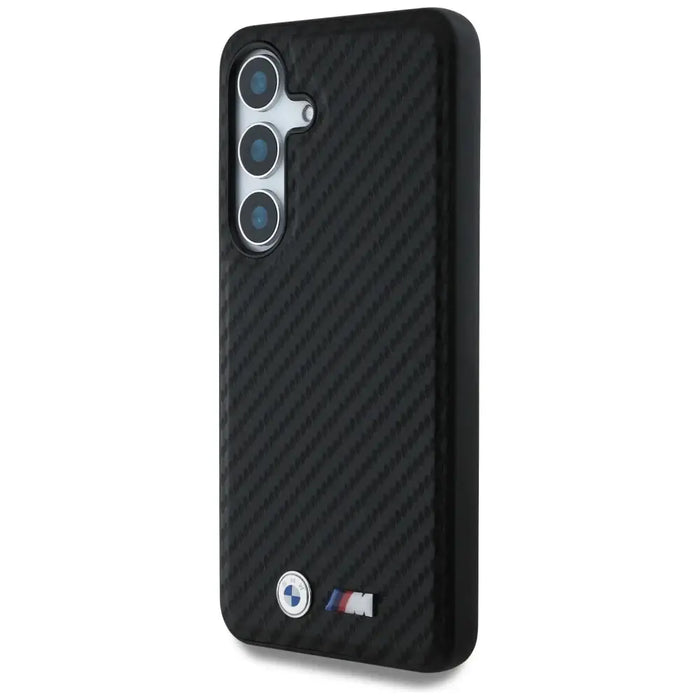 Кожен калъф BMW Carbon MagSafe за Samsung Galaxy S25